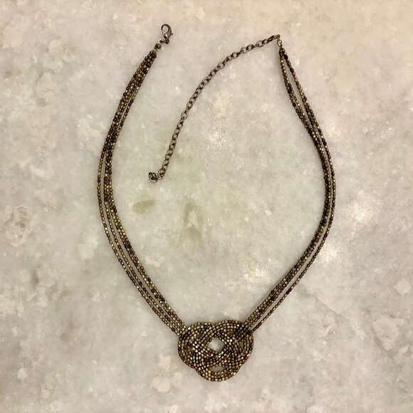 Jewelry - Knot Necklace in mixed metals